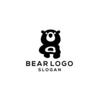 vector de diseño de icono de logotipo de oso