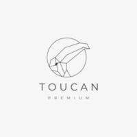 Toucan geometric logo design icon template vector