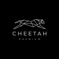 Cheetah geometric logo icon design template vector