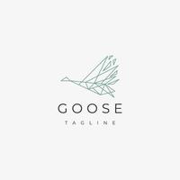 Goose geometric logo vector icon design template