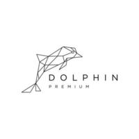 plantilla de diseño de icono de vector de logotipo de delfín