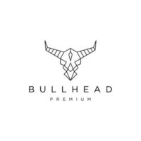 Bull head logo vector icon design template