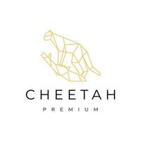 Cheetah geometric logo icon design template vector