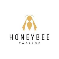 Honey bee logo design icon template vector