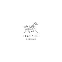plantilla de diseño de icono de logotipo geométrico de caballo vector