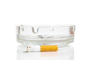 cigarette butt in the ashtray photo