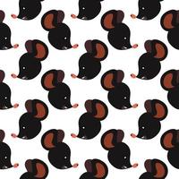 Mice head , seamless pattern on a white background. vector