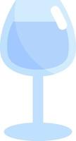 Blue glass of wine, illustration, vector on a white background.