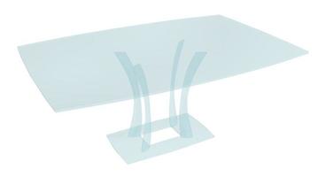 Tinted all-glass rectangular coffee table, 3D illustration photo