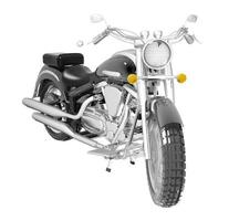 Classic motorcycle or bike isolated on white photo