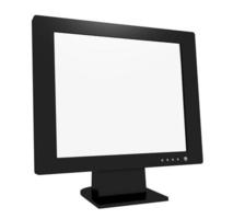 Simple LCD screen with a blank screen 3D illustration. photo