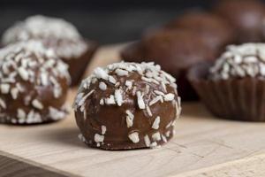 Chocolates with coconut sweet filling photo