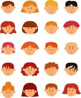Boy and girl characters, illustration, vector on a white background.