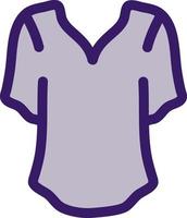 Purple casual tshirt, illustration, vector on a white background.