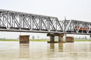 Ganga as seen in Garh Mukteshwar, Uttar Pradesh, India, River Ganga is believed to be the holiest river for Hindus, A view of Garh Ganga Brij ghat which is very famous religious place for Hindus photo