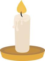 Candle, illustration, vector on white background.