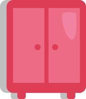Pink wardrobe, illustration, vector on a white background.