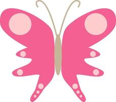 Interesting pink butterfly, illustration, vector, on a white background. vector