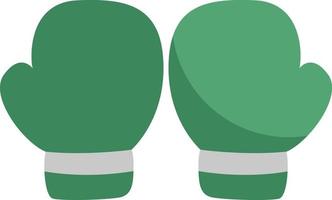 Green boxing gloves, illustration, on a white background. vector