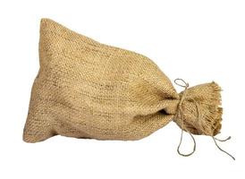 Textile sack with empty space photo