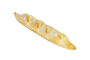 French baguette isolated on white background. dinner baked photo