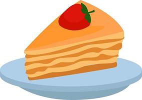 Napoleon cake, illustration, vector on white background