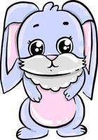 Cute little bunny , illustration, vector on white background