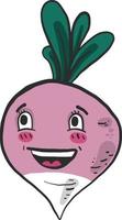 Happy turnip ,illustration,vector on white background vector