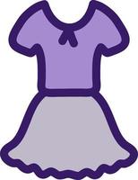 Purple dress, illustration, vector on a white background.