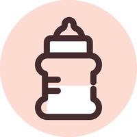 Baby bottle, illustration, vector on a white background.