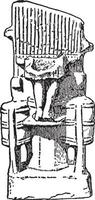 el modelo de cerámica del órgano de agua es un tipo temprano que a veces se llama hydraulis, grabado antiguo. vector