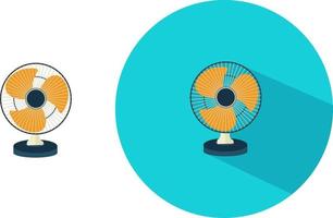 Table fan ,illustration, vector on white background.