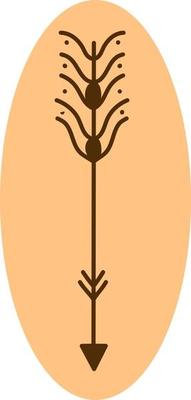 Indian arrow, illustration, vector on a white background.