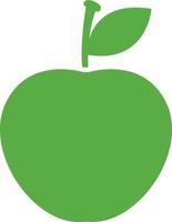 manzana verde, ilustración, sobre un fondo blanco. vector