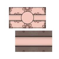 Two business cards with lace patterns vector