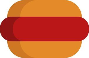 Plain hotdog, illustration, vector, on a white background. vector