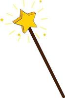 Magic wand, illustration, vector on white background