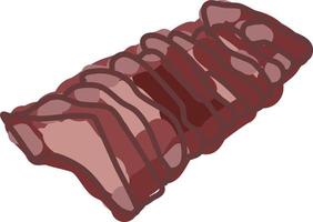 Back ribs, illustration, vector on white background.