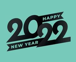 Happy New Year 2022 Abstract vector