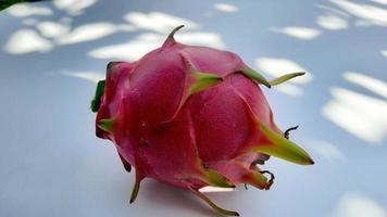 Red Dragon Fruit on white background 01 photo