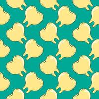 Yellow tooth,seamless pattern on green background. vector