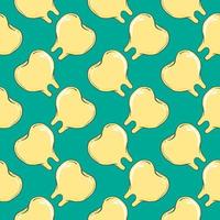 Yellow tooth,seamless pattern on green background. vector