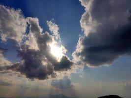 Mountain valley during sunrise. Natural summer landscape photo