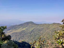 Mountain valley during sunrise. Natural summer landscape photo