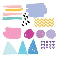 creative art header with different shapes and textures abstract style vector