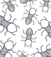 many ants insect nature animals small pattern line style vector