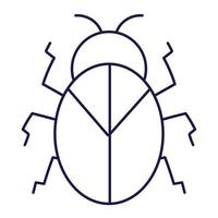 estilo de icono de línea de dibujos animados de mascota animal insecto vector