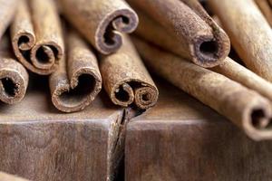 Whole dried cinnamon for baking photo