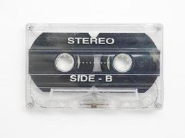 cassette tape on white background photo