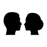 Head of a man and a woman vector